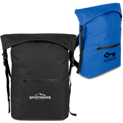 Custom Westport rPET Heather Waterproof Backpack with Logo B655