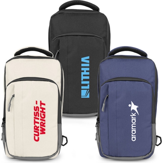 Custom Ocean Plastic Two Tone Ripstop Sling Bag with Logo B673