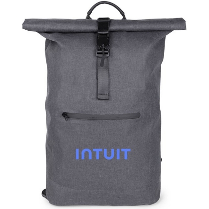Custom Waterproof rPET Roll-Top Backpack with Logo B679