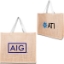 Custom 10oz. Jute Tote Bag with Cotton Webbing Handle with Logo B714