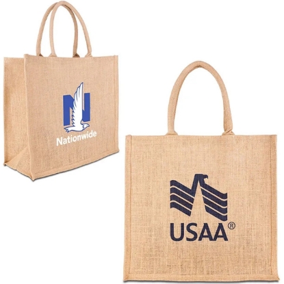 Custom Arlo Jute Tote Bag with Logo B719