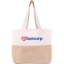 Custom Cotton Canvas Tote Bag with Jute Gusset with Logo B720