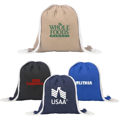 Custom Recycled Threads Drawstring Bag with Logo B740