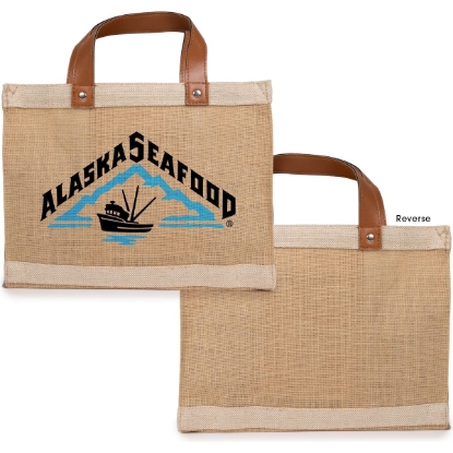 Custom Petite Jute Luxe Tote with Logo B744