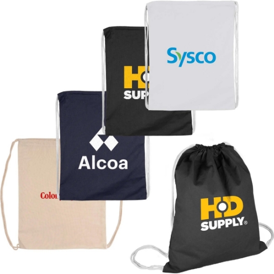 Custom SimpleCarry Cotton Drawstring Bag with Logo B751