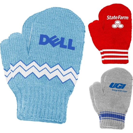 Custom Jacquard Custom Color Mittens with Logo D160