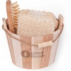 Promotional Bamboo Bucket Bath and Massage Set -  5pcs Bamboo H172