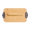 Promotional BambooNest Double Deck Lunch Box Navy Blue/Bamboo Brown H450