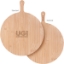 Custom 15-Inch Round Bamboo Pizza Cutting Board with Logo H476