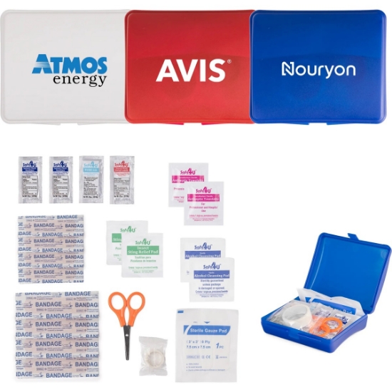 Custom QuickAid 21pc First Aid Kit with Logo H671