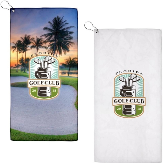 Custom 23x12 Sublimated Golf Towel - 200GSM with Logo H718