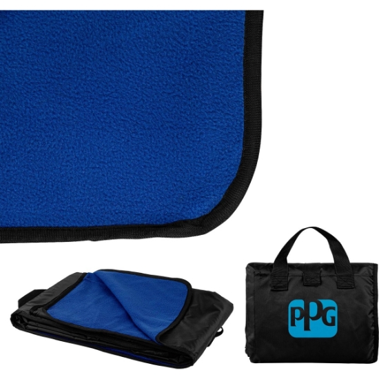 Custom 260g Polyester Fleece Picnic Blanket 50 x 60 with Logo H801