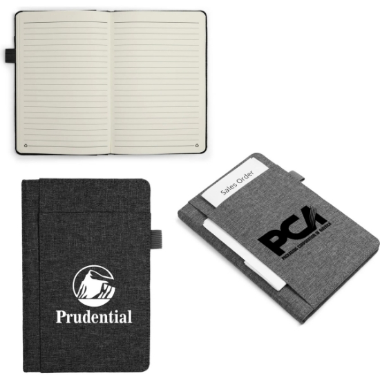 Custom DualPocket A5 rPET Journal with Logo JT111