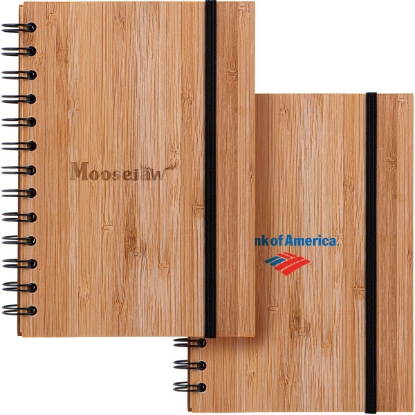 Custom EverGreen Bamboo Notebook with Recycled Paper with Logo JT124