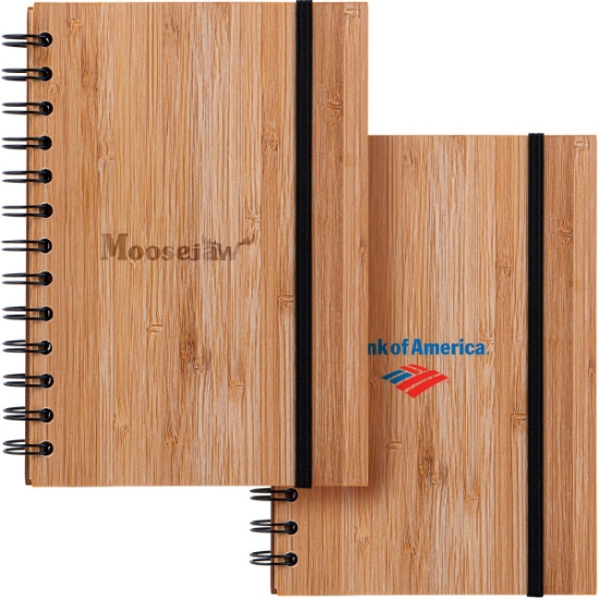 Custom EverGreen Bamboo Notebook with Recycled Paper with Logo JT124