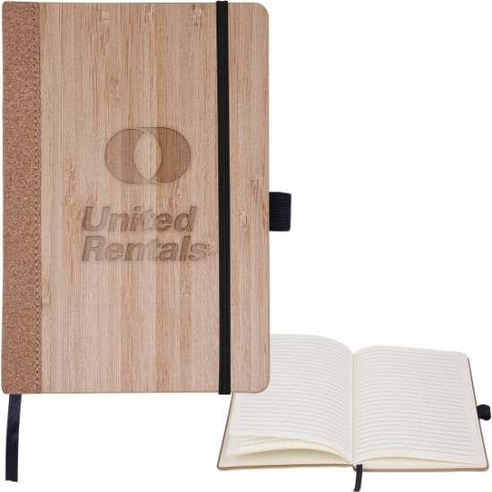 Custom Bamboo Cover Cork Journal with Logo JT132