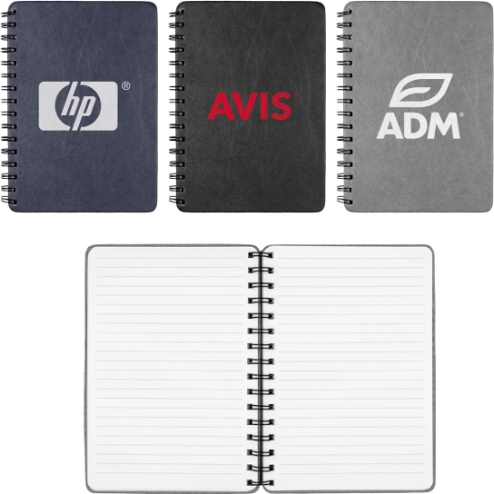 Custom CrinkleNote A5 Spiral Notebook with Logo JT151