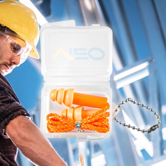 Custom Silicone Ear plugs with String with Logo K225