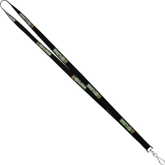 Promotional 1/2 Recycled Screen Printed Lanyard Black L102E