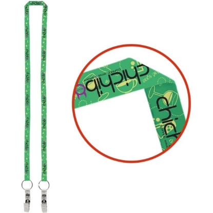 Custom 1/2 Dual LA-214 Sublimation Lanyard with Logo L125