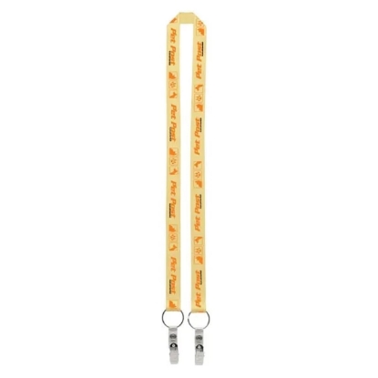 Custom 1 Dual LA-214 Sublimation Lanyard with Logo L134