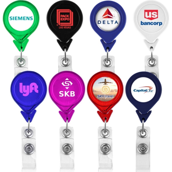 Custom Tear Drop Retractable Badge Holder with Logo L302