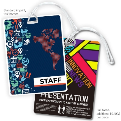 Custom Imprinted Medium Luggage Tag with Logo L802