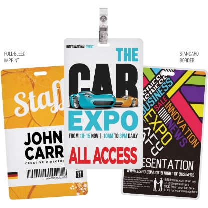 Custom Digital Event/ID Badge 3x5 with Logo L812