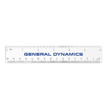 Custom Crystal Clear 6 Inch Ruler with Logo L860