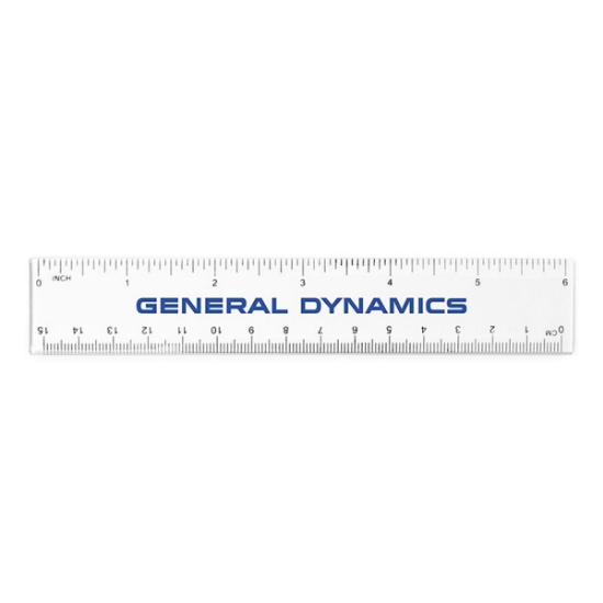 Custom Crystal Clear 6 Inch Ruler with Logo L860