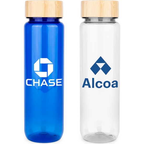 Custom EcoPure 34oz. Bottle with Bamboo Lid with Logo S112