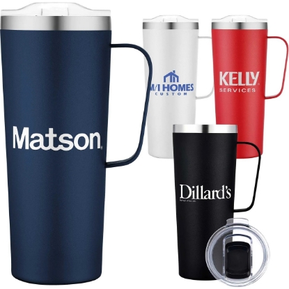 Custom 28oz. Double-Wall Insulated Stainless Steel Tall Camp Mug with Logo S326-LD