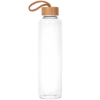 Promotional 25oz. High Temp Glass & Bamboo Bottle Clear S907