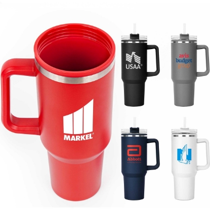 Custom Hippo Lite Mug & Straw Lid with Twist Closure - 40 oz. with Logo S912