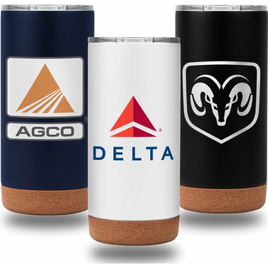 Custom Cork Bottom 18oz. Vacuum-Sealed Mug with Logo S972