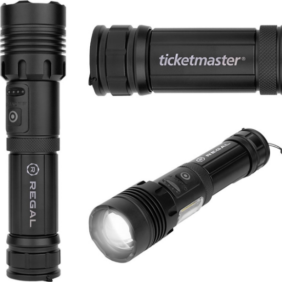 Custom 1200LM Metal Flashlight with 2000mAh Rechargeable Battery with Logo T147