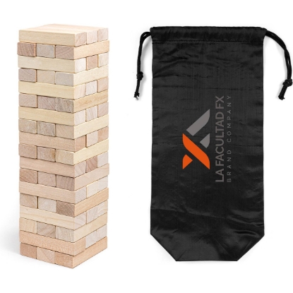 Custom Stacking Puzzle Set with Polyester Pouch with Logo T155