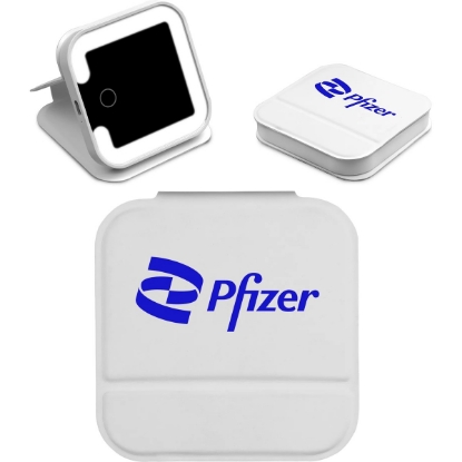Custom LumiFold Rechargeable Pocket Mirror with Logo T158