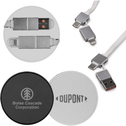 Custom ChargeFlex 4-in-1 Retractable Cable with Logo T191