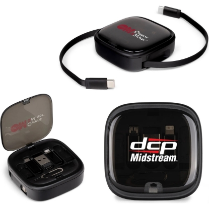 Custom PowerPod Retractable Charging Kit with Logo T192