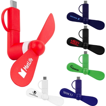 Custom Mini USB Cellphone Fan with Logo T202B