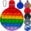 Custom Round Fiddle Popper Silicone Sensory Toy with Logo T513