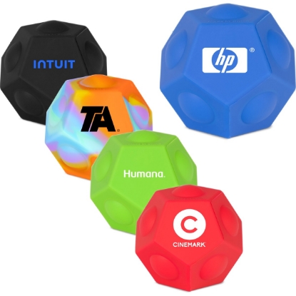 Custom GeoBall Stress Pop Reliever with Logo T524