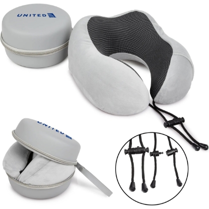 Custom CloudRest Memory Foam Neck Pillow with Logo T540
