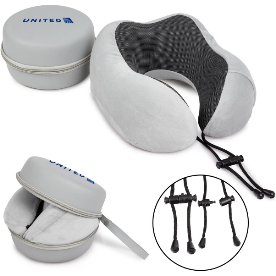 Custom CloudRest Memory Foam Neck Pillow with Logo T540