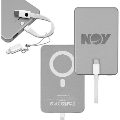 Custom Ultra Thin Metal Magnetic Power Bank 3000mAh with Logo T827