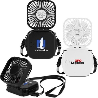 Custom Portable Rechargeable Desk and Neck Fan with Logo T873