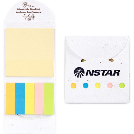 Custom Biodegradable Flower Seeded Sticky Note Pad with Logo T942
