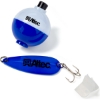 Promotional Small Spoon Fishing Lure and Bobber in Clear Tube Blue/White JK-9510
