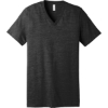 Custom BELLA+CANVAS Unisex Jersey Short Sleeve V-Neck Tee. Char Blck Slub